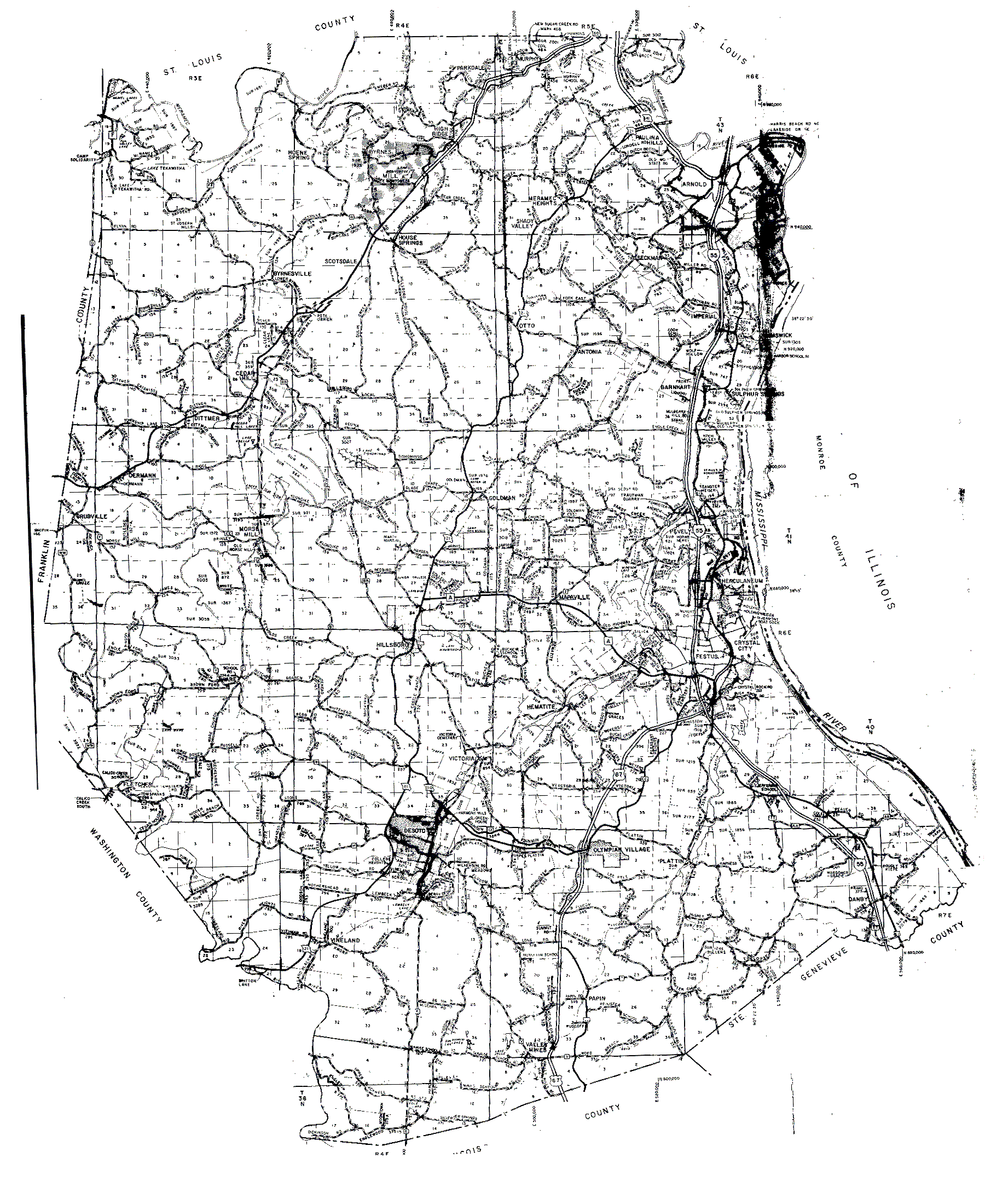Jefferson Co, MO - Political and Survey Township Guide